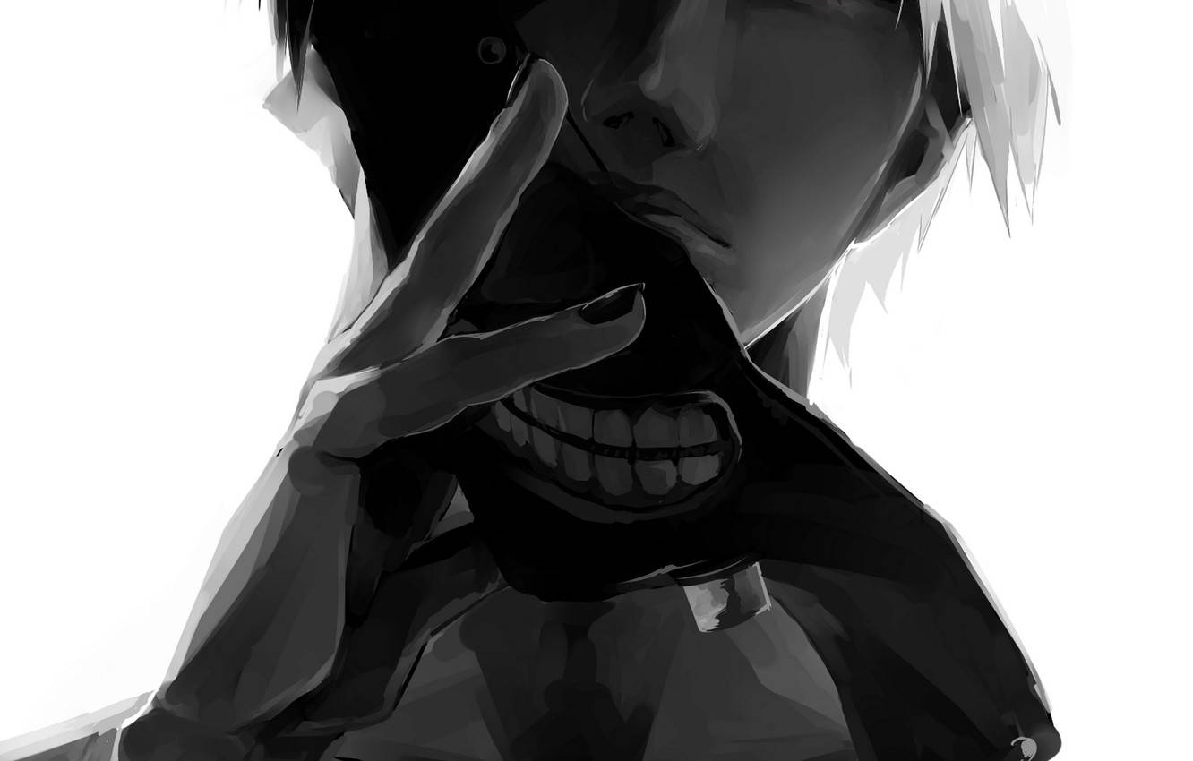 Anime Boy Dark Kaneki Mask Wallpaper
