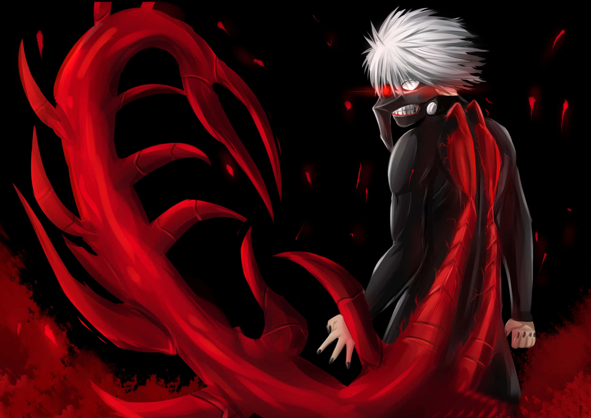 Download free Anime Boy Kaneki With Mask Wallpaper - MrWallpaper.com