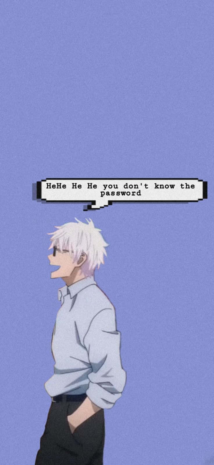 Anime Boy Pixelated Funny Lock Screen Wallpaper
