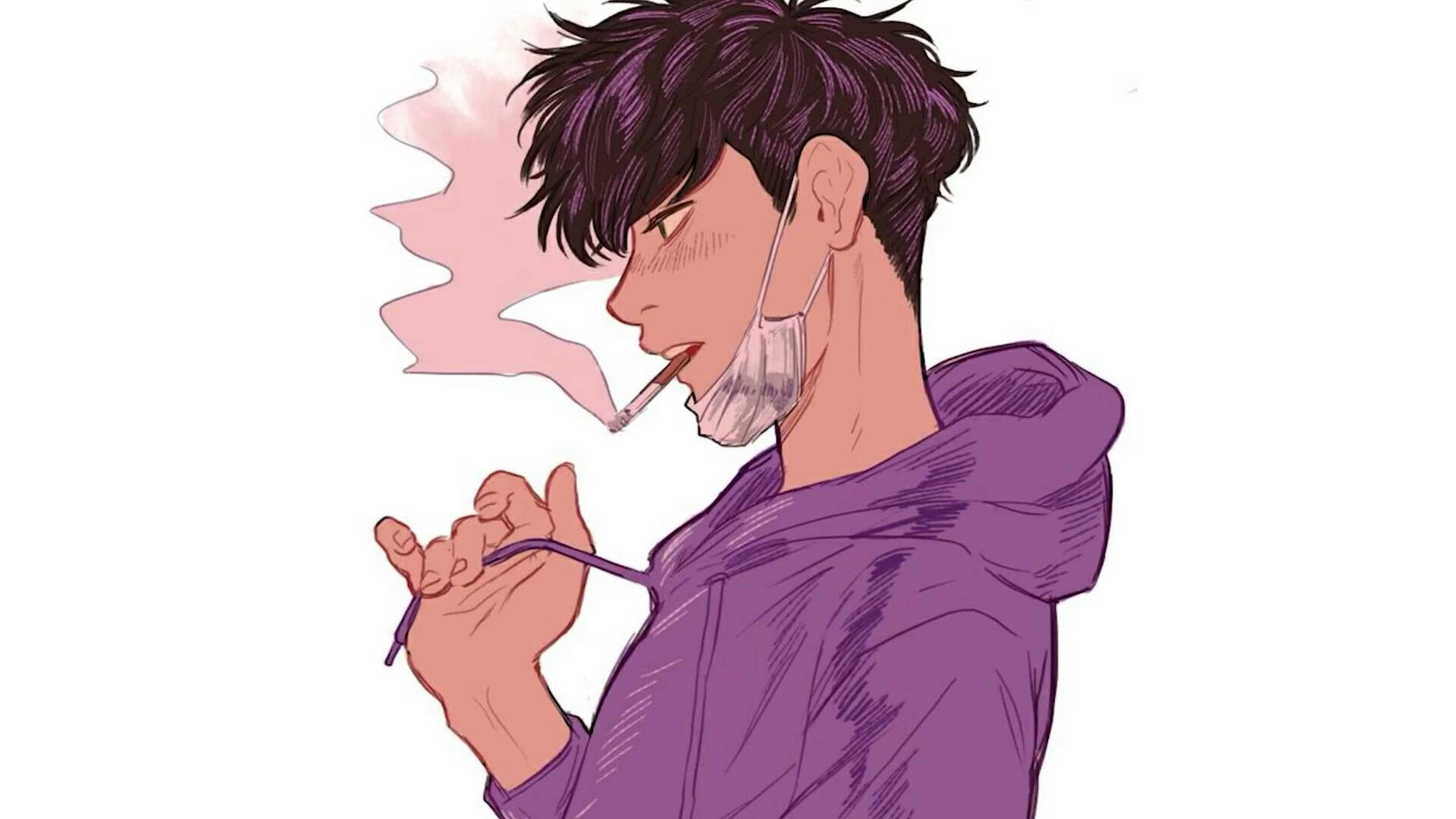 Download free Anime Boys Cute Smoking Cigarette Wallpaper - MrWallpaper.com