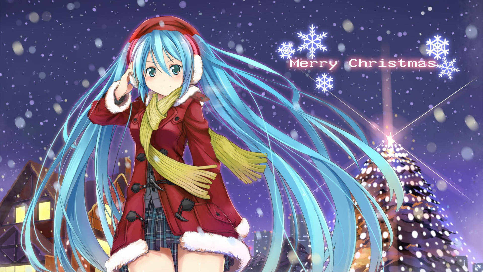 Download free Anime Christmas Hatsune Miku Wallpaper - MrWallpaper.com