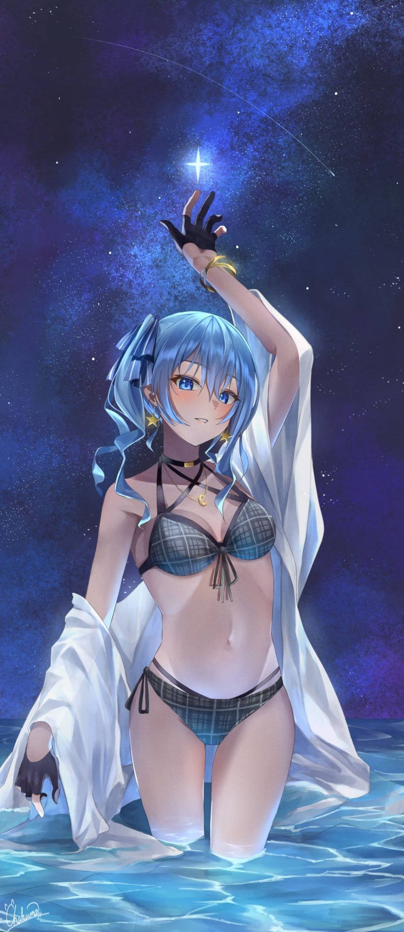 Download free Anime Girl In Bikini At Night Wallpaper - MrWallpaper.com