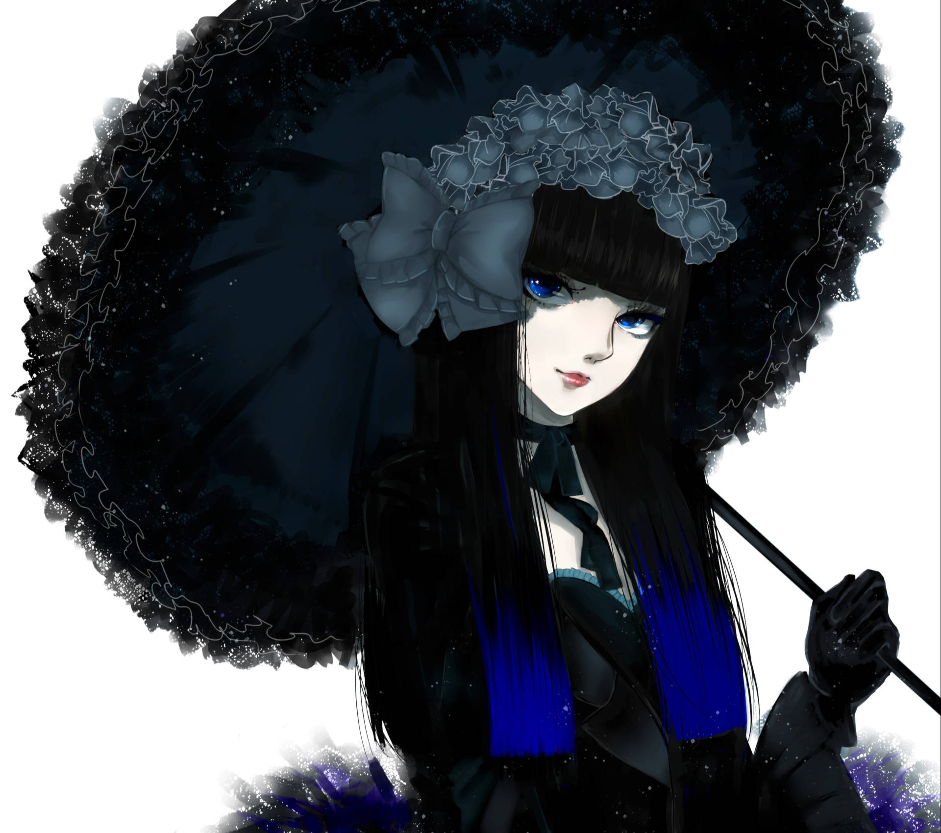 Download free Anime Goth Girl With Umbrella Wallpaper - MrWallpaper.com