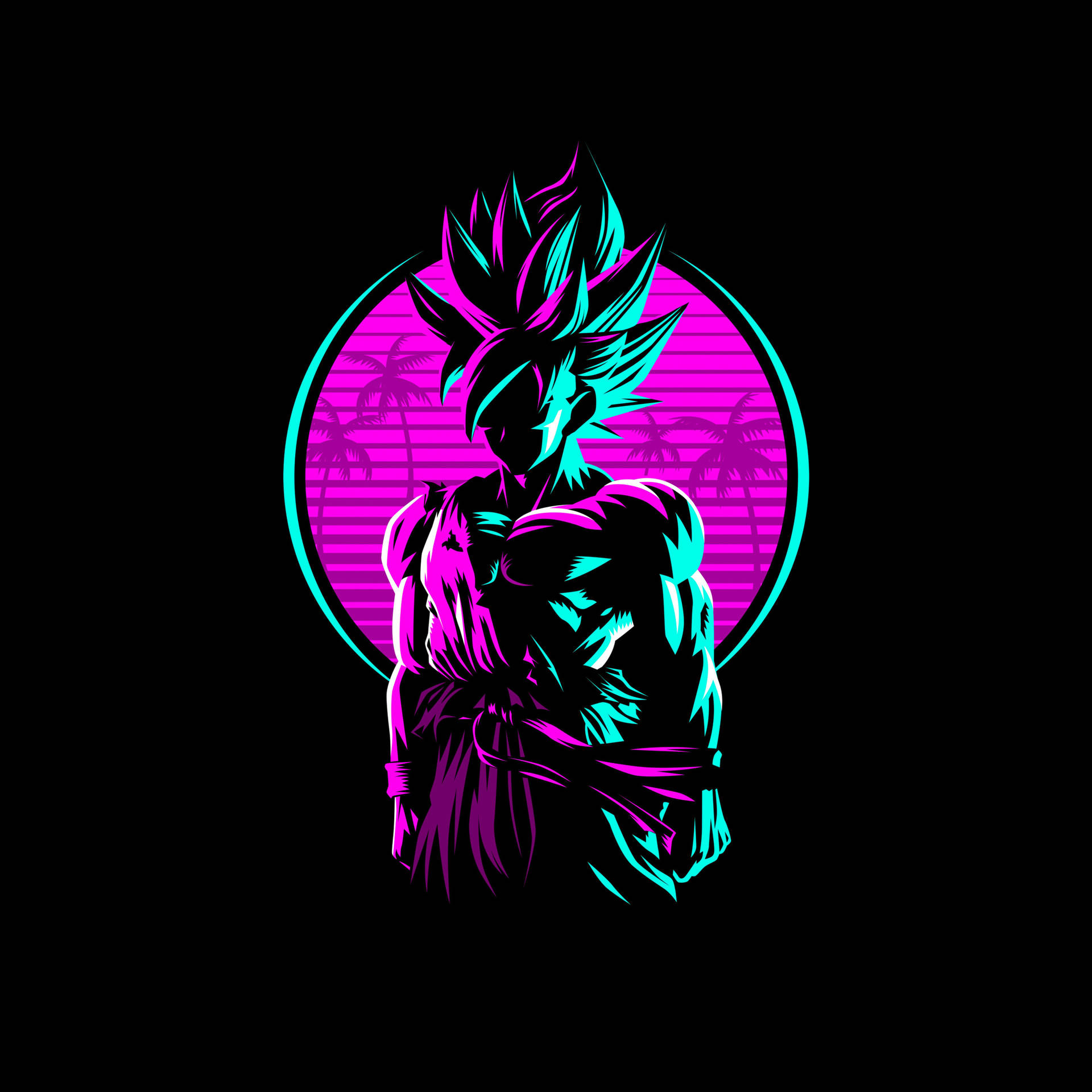 Download free Anime Ipad Vaporwave Aesthetic Goku Wallpaper -  MrWallpaper.com