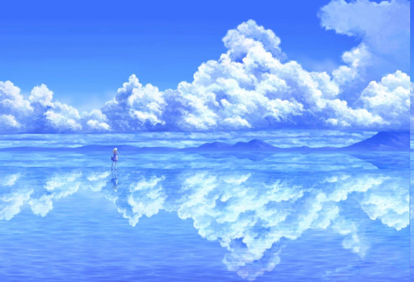 Download free Anime Landscape Sea Of Clouds Wallpaper - MrWallpaper.com