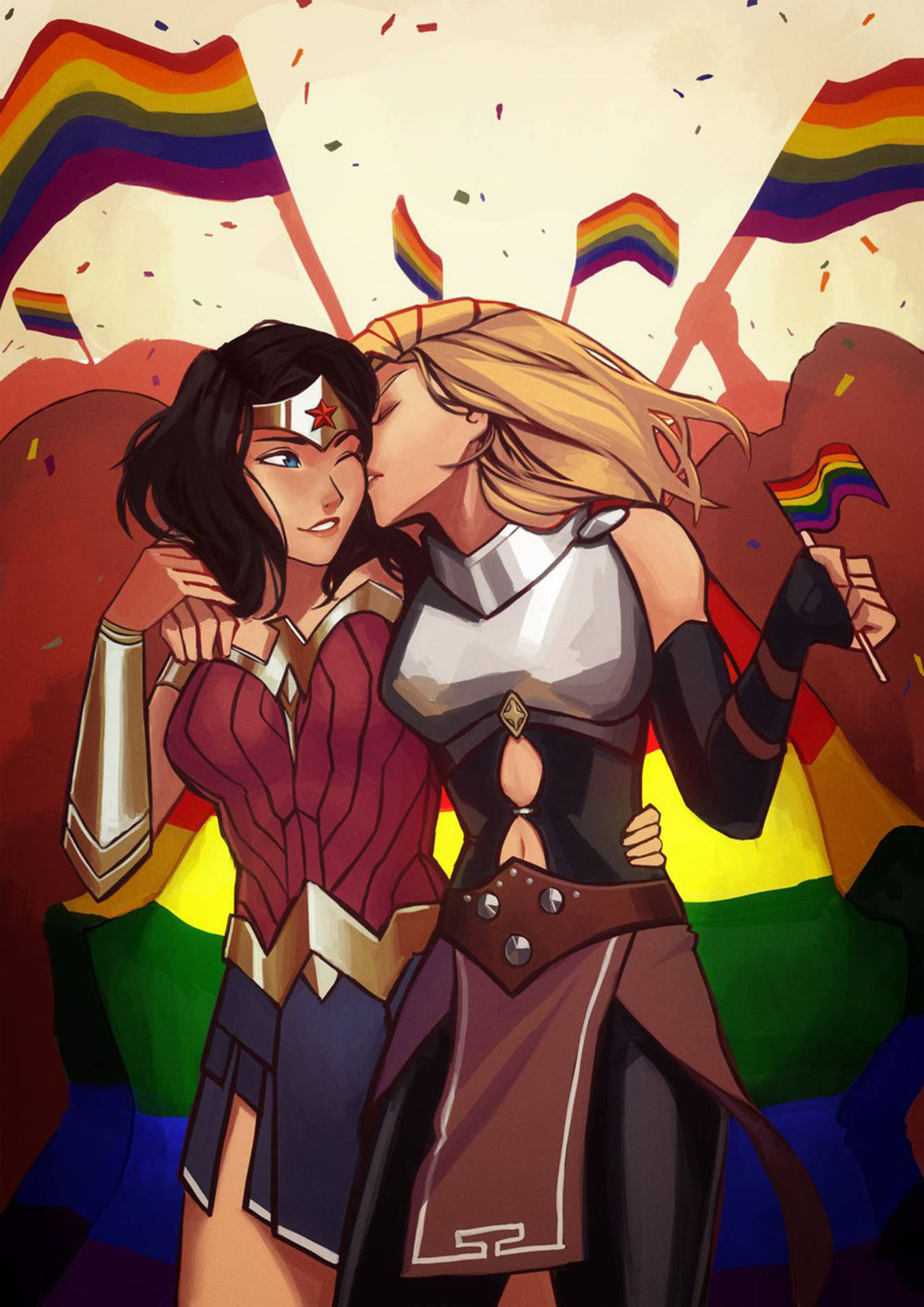 Download free Anime Lesbian Superheroes Wallpaper - MrWallpaper.com