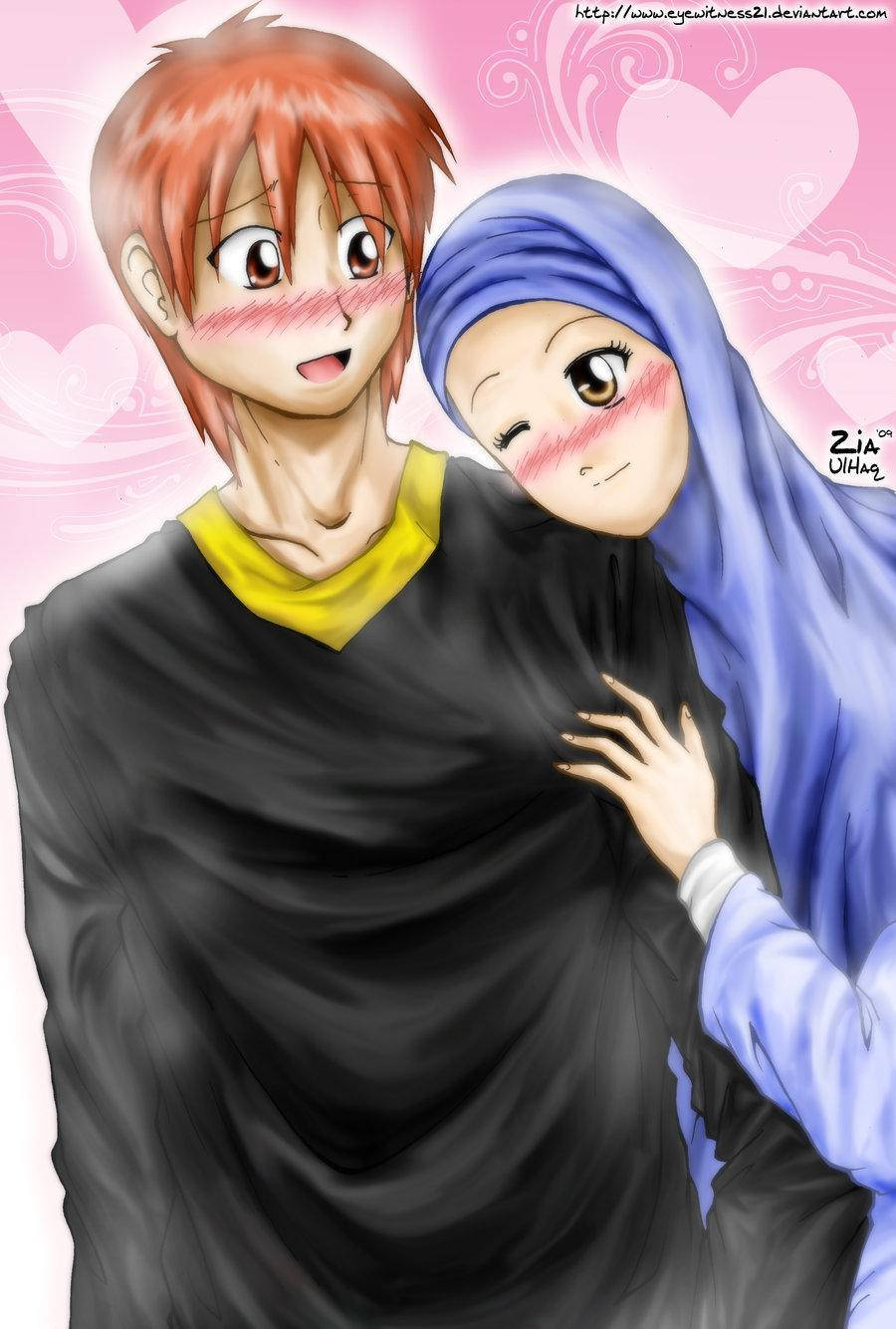 Anime Muslim Couple Wallpaper