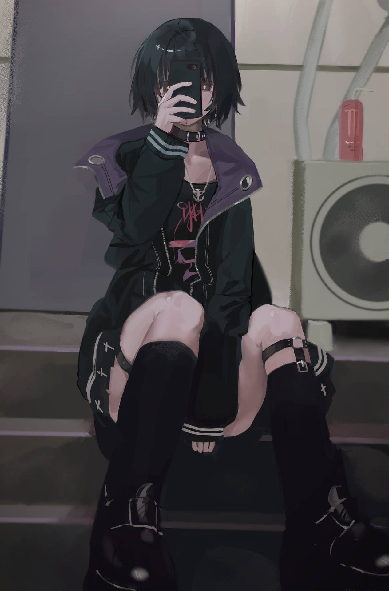 Download free Anime Phone Goth Wallpaper - MrWallpaper.com