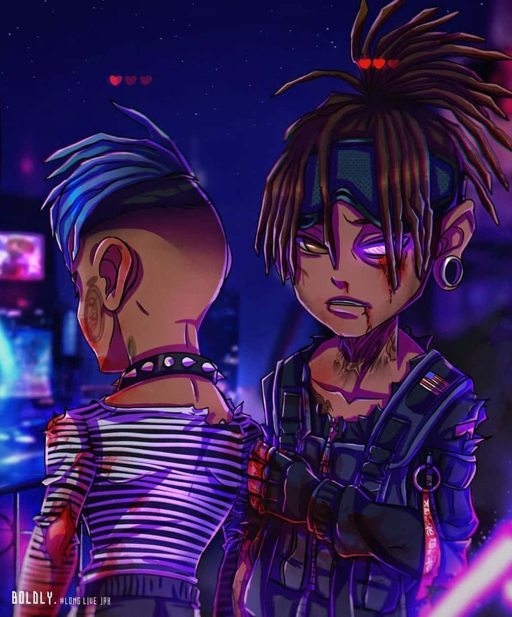 Anime Rapper Xxxtentacion And Scarlxrd Wallpaper