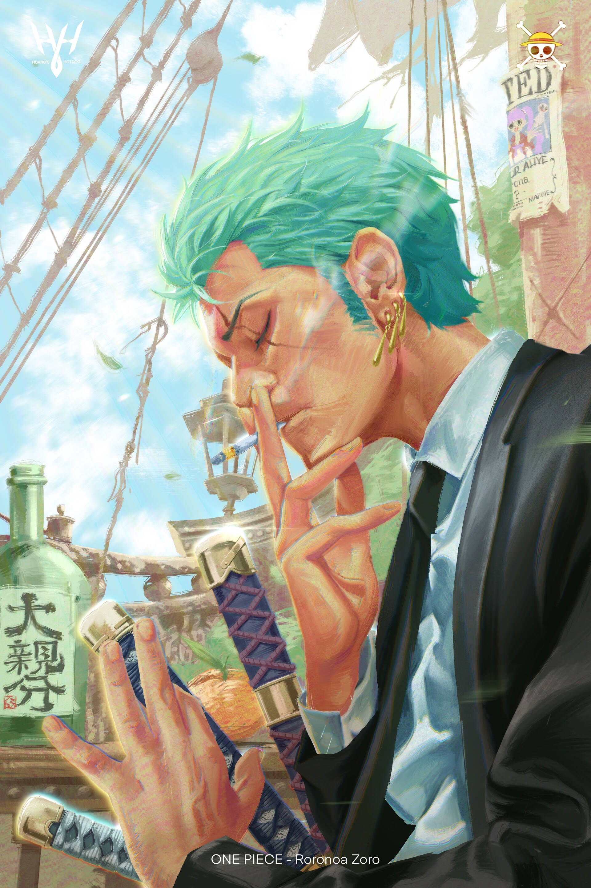 Anime Roronoa Zoro Pfp Fan Art Wallpaper