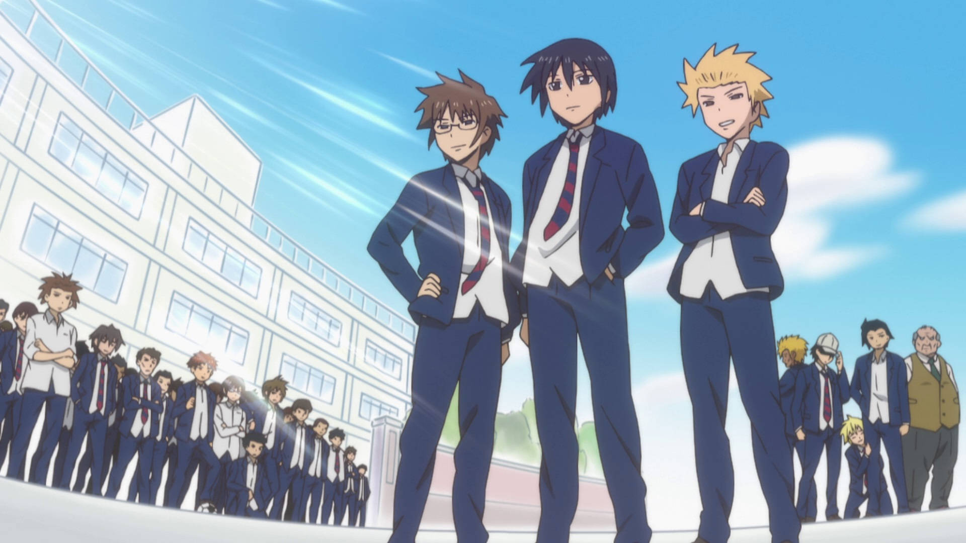 Download free Anime School Scenery Daily Lives Of High School Boys  Wallpaper - MrWallpaper.com