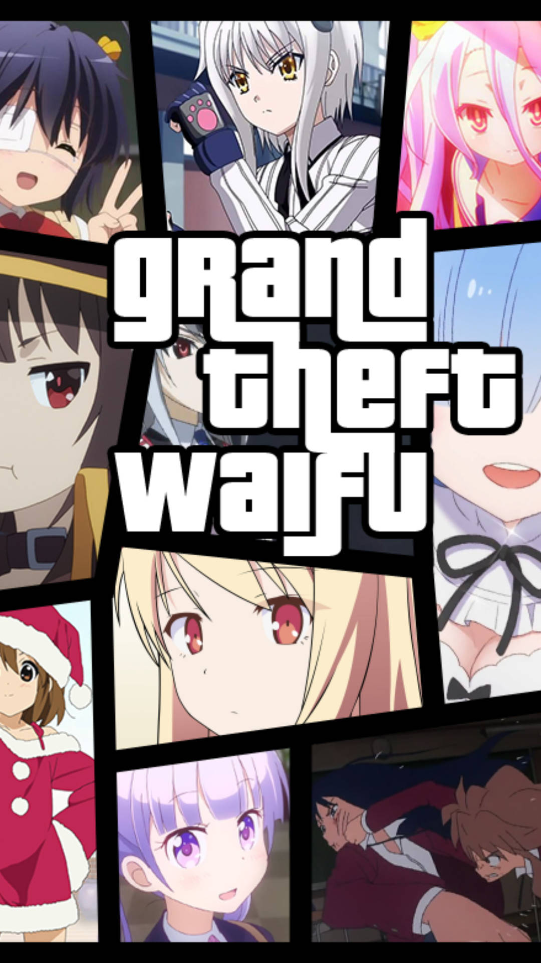 Download free Anime Waifu Grand Theft Waifu Collage Wallpaper -  MrWallpaper.com