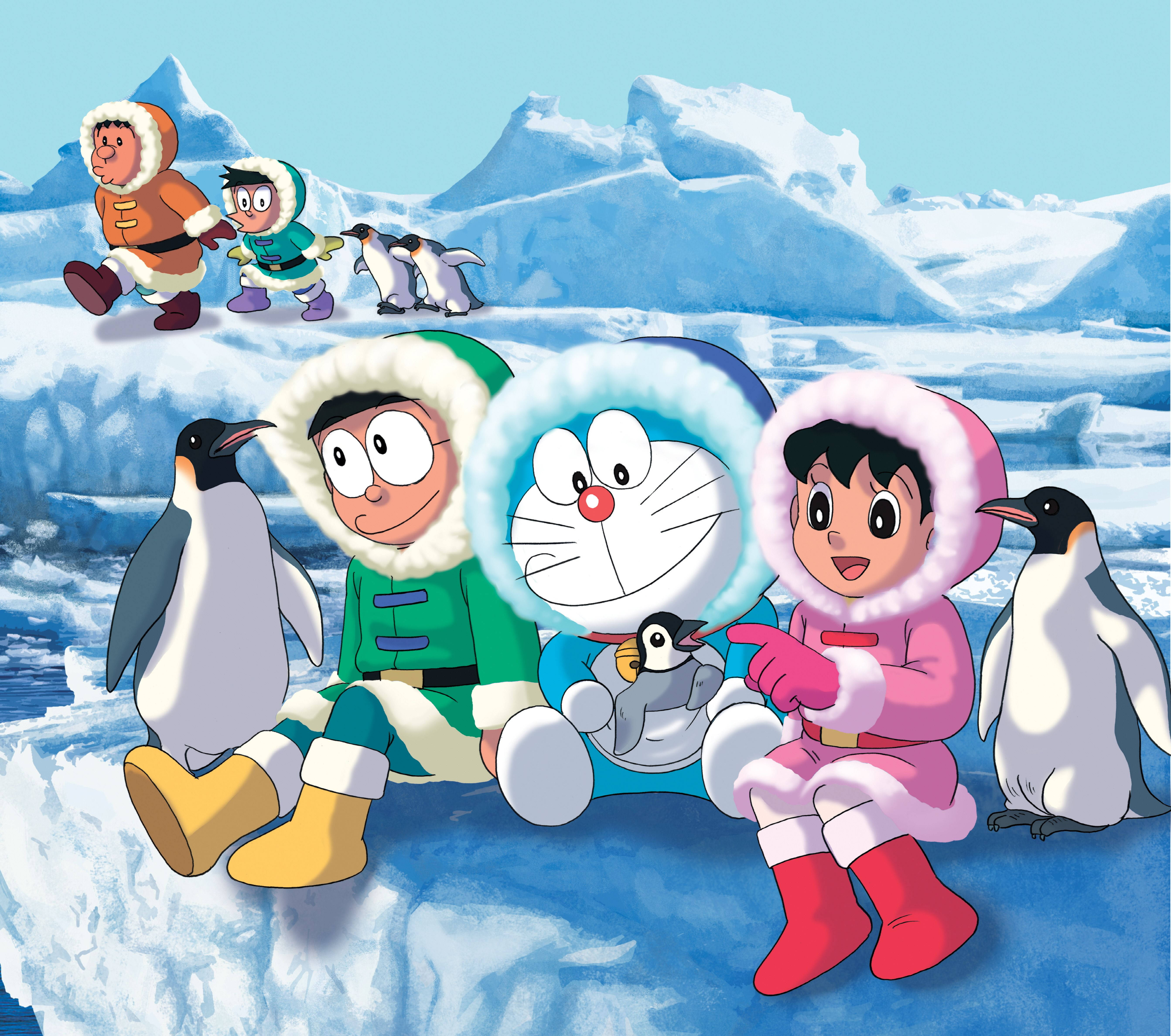 Antarctic Anime Movie Nobita Shizuka Wallpaper