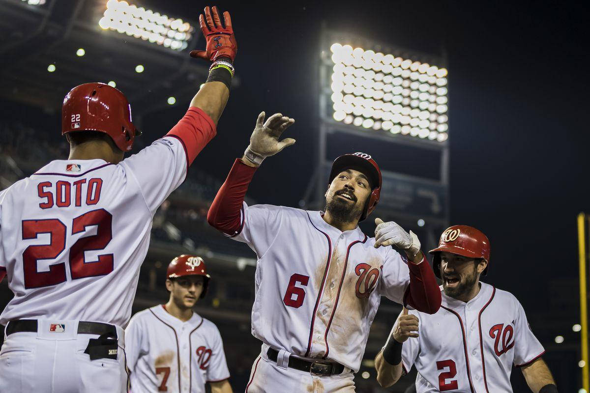 Anthony Rendon High Fiving Teammates Wallpaper