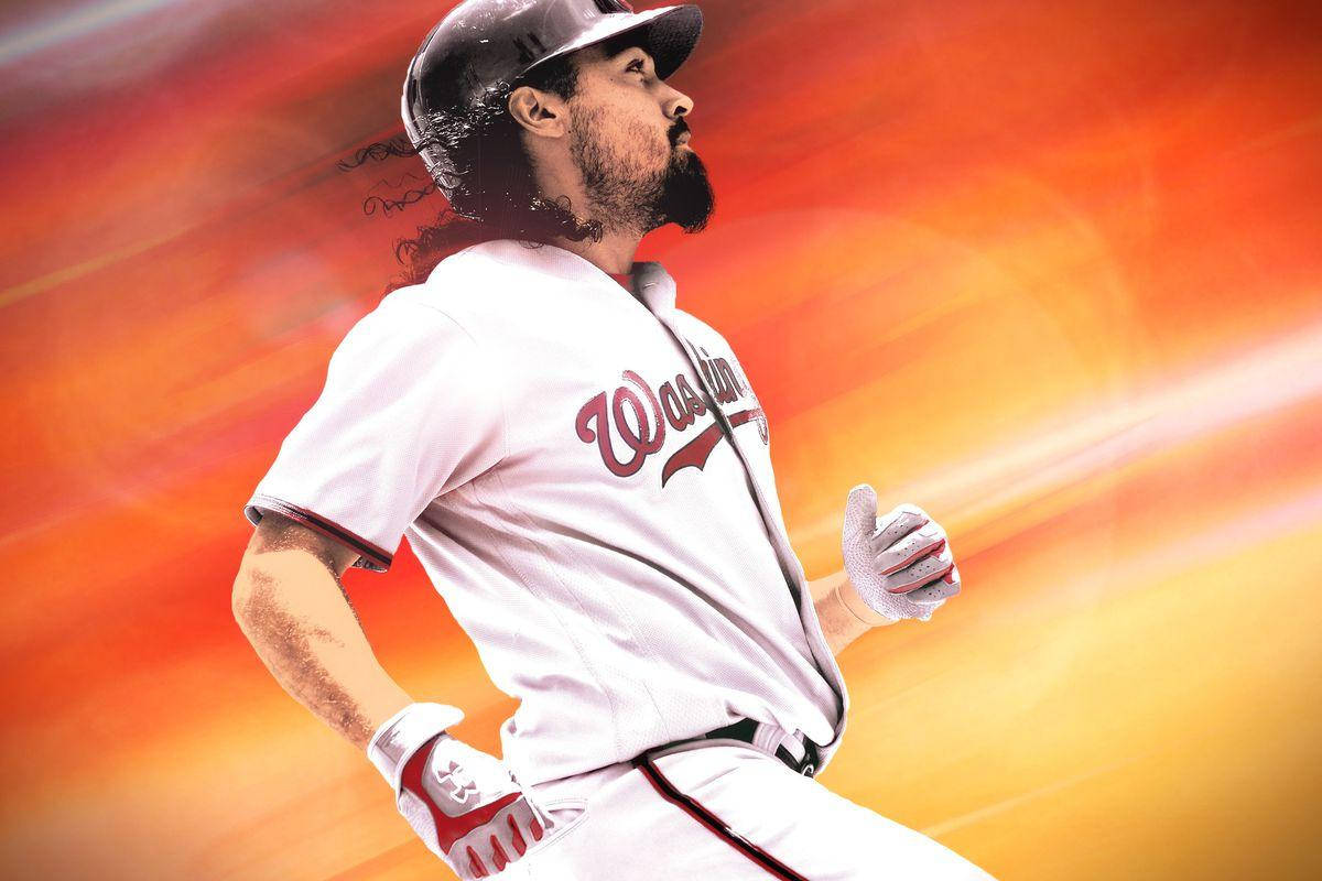 Anthony Rendon Running With Blurred Background Wallpaper
