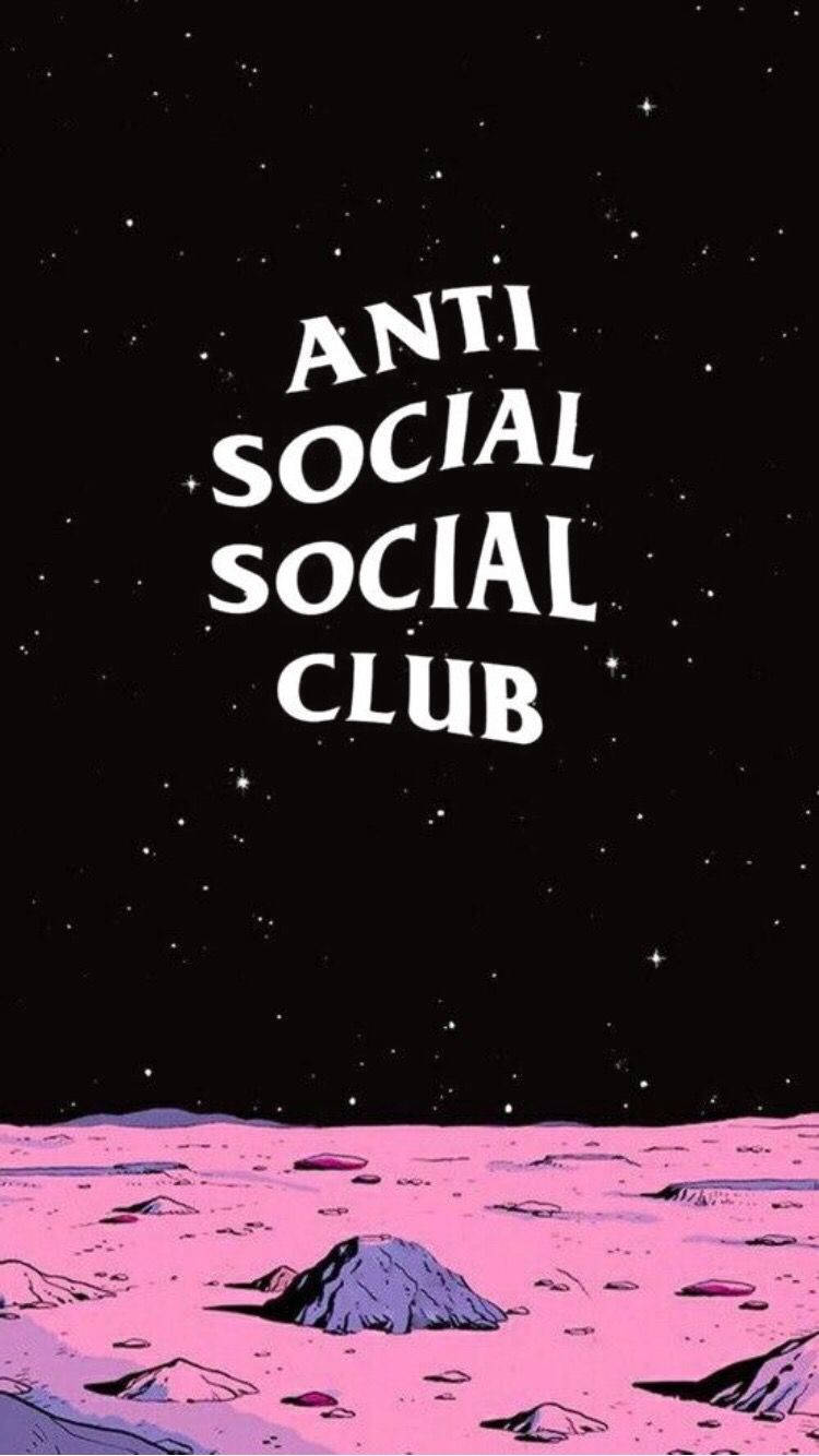 Anti Social Social Club Pink Outerspace Wallpaper