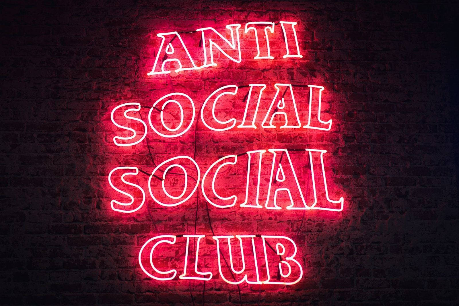 Anti Social Social Club Red Neon Wallpaper