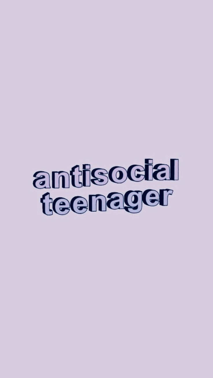 Anti Social Teenager Lavender Wallpaper