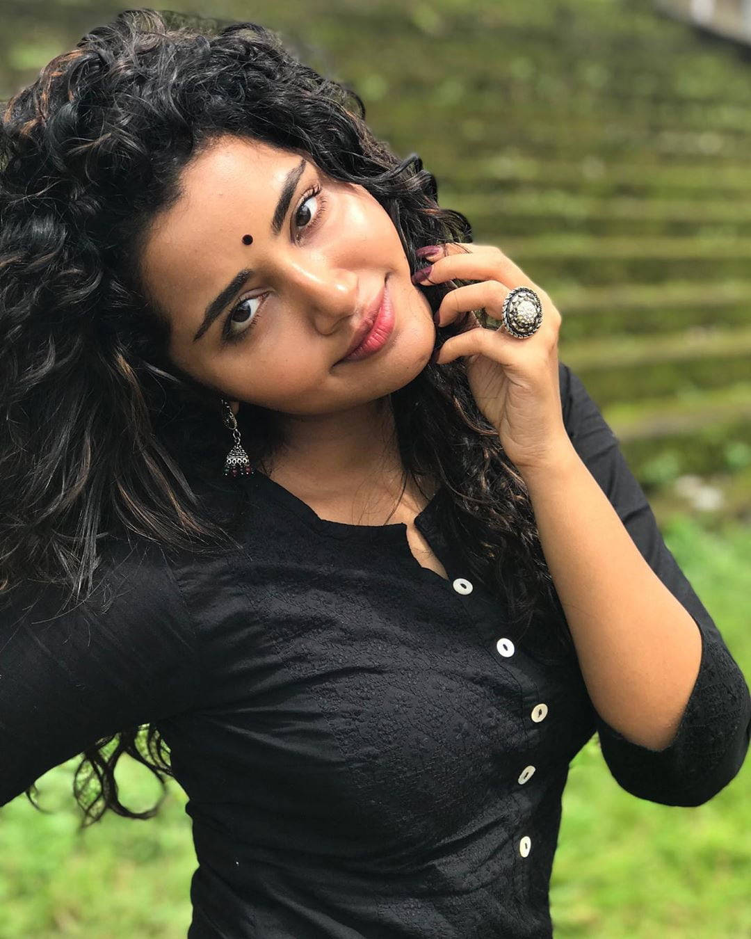 Anupama Parameswara Black Blouse Wallpaper