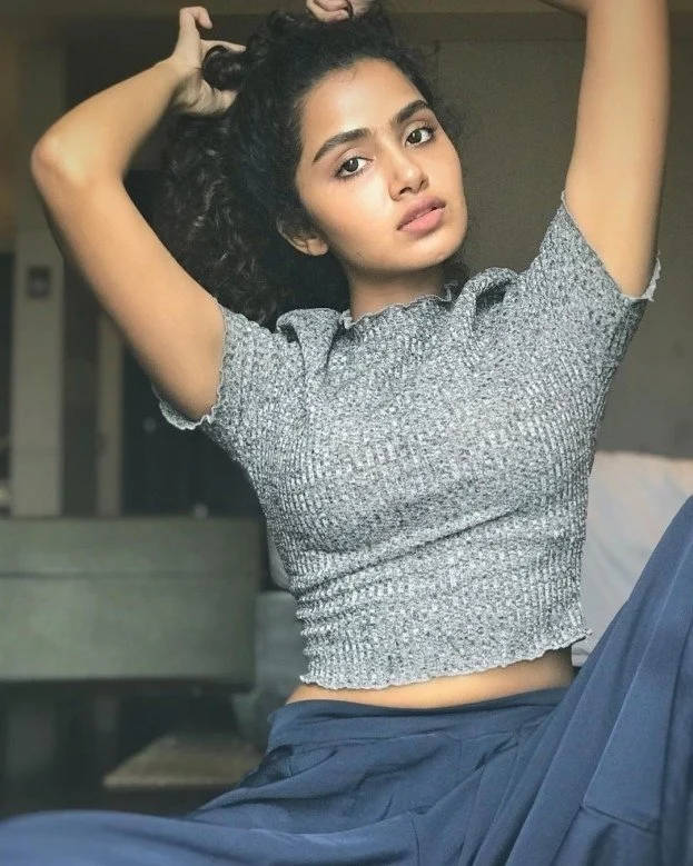 Anupama Parameswara Grey Top Wallpaper