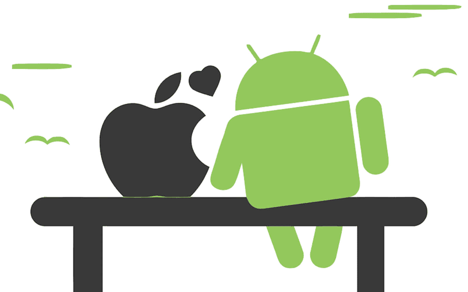 Apple & Android: The Two Tech Giants Wallpaper