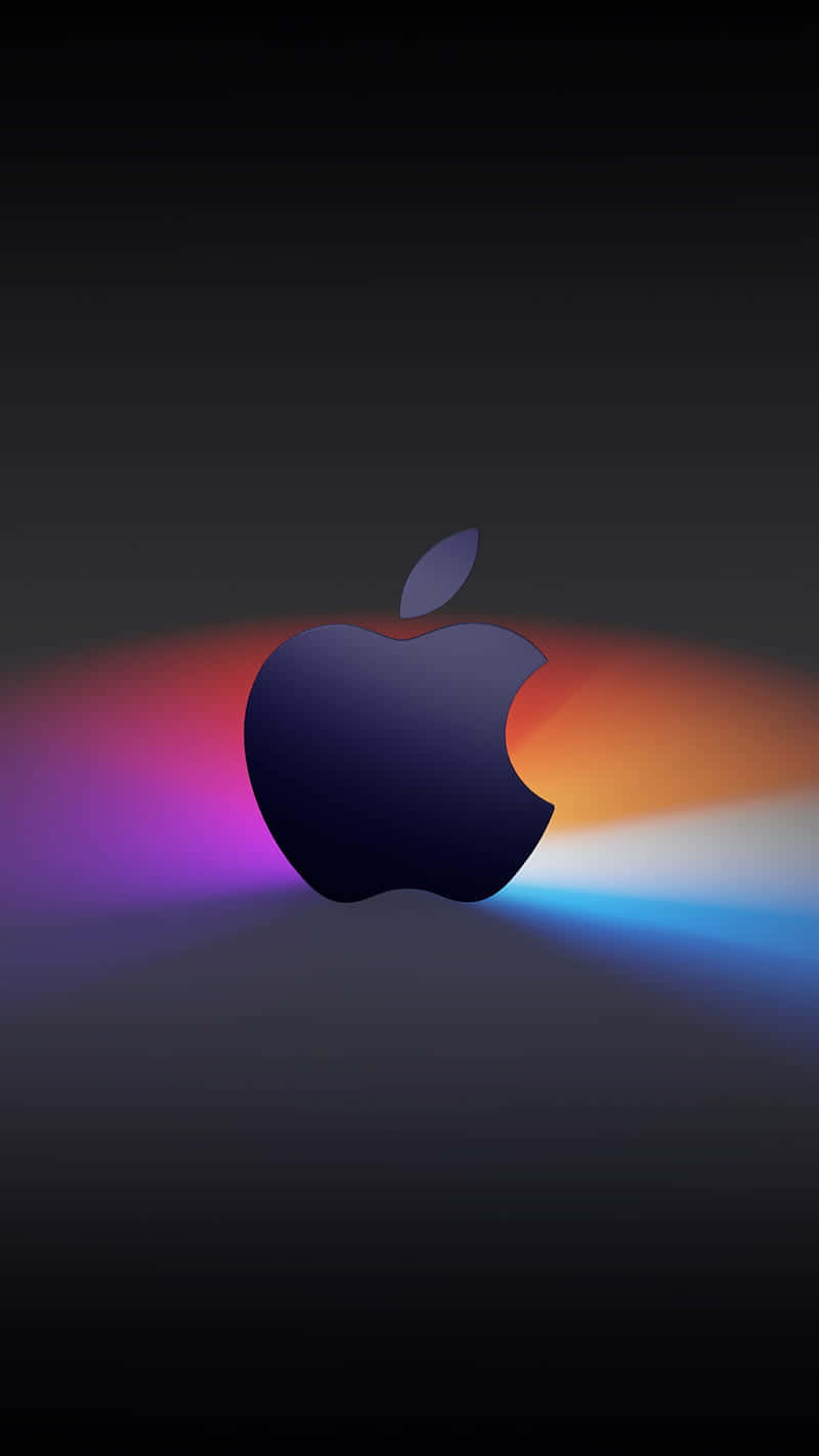 Apple Iphone X Logo Rainbow Background Wallpaper