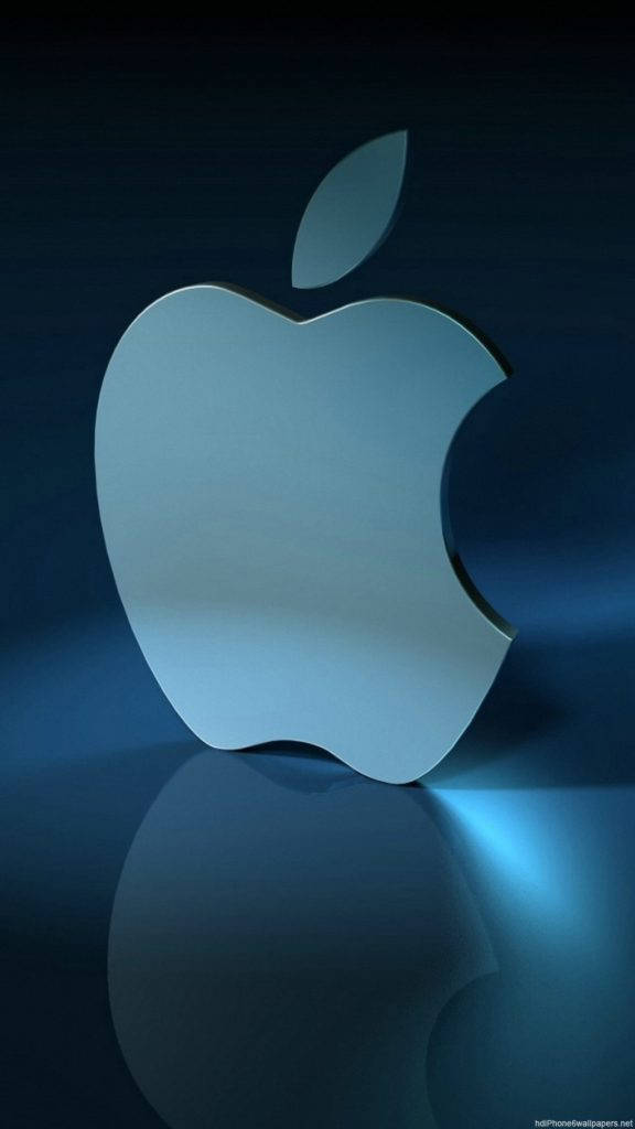 Apple Logo Blue Iphone Wallpaper