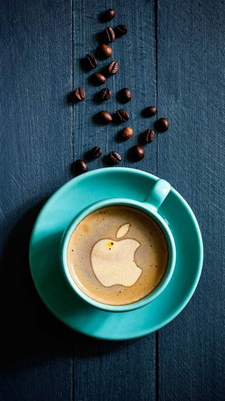 Apple Logo Coffee Cup Wallpaper