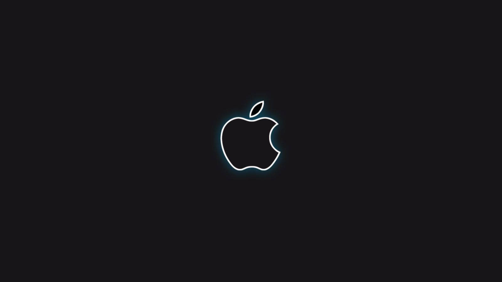 Apple Logo Color Black Background Wallpaper