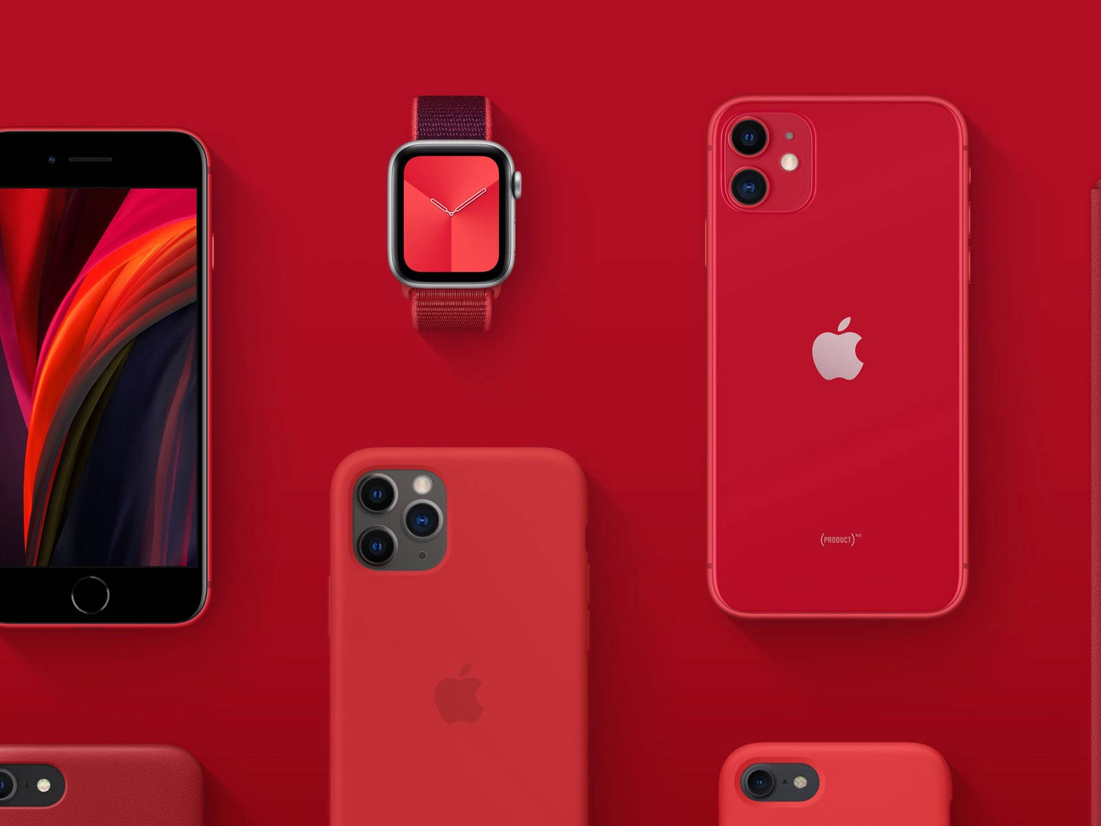 Apple Red Smart Gadget Products Wallpaper