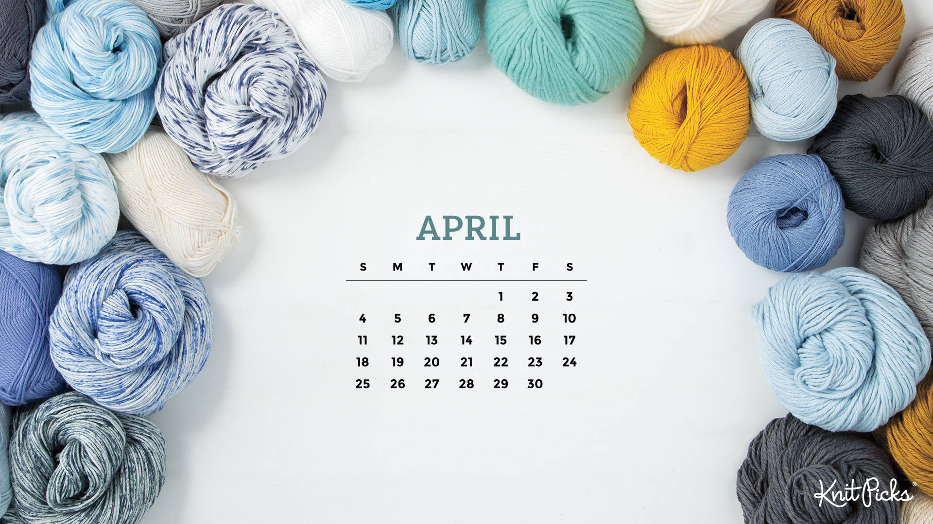 April 2019 Calendar With Yarn And Yarn Wallpaper