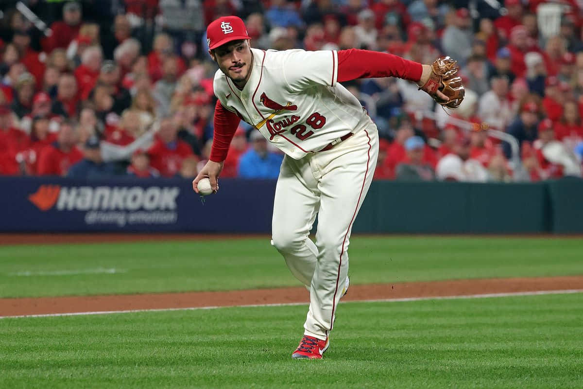 Arenado Fielding Action St Louis Cardinals Wallpaper