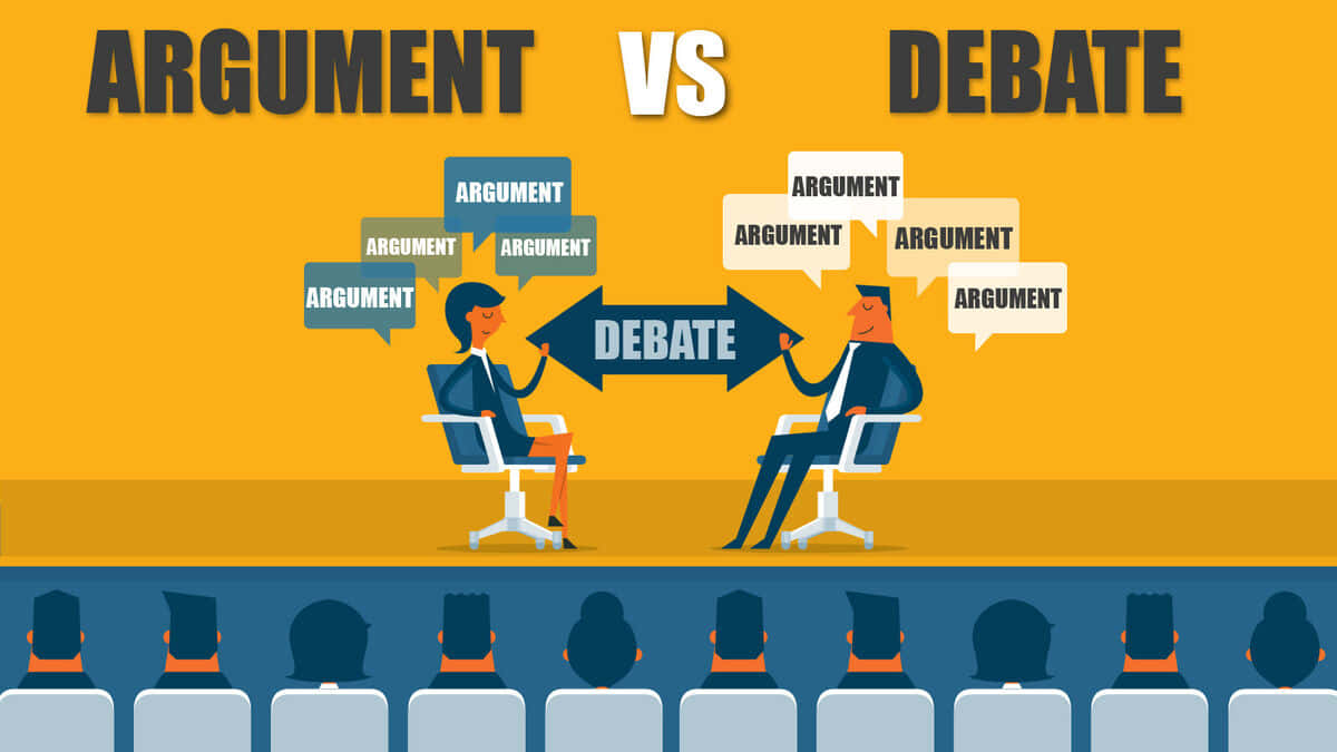 Argument Versus Debate Illustration Wallpaper