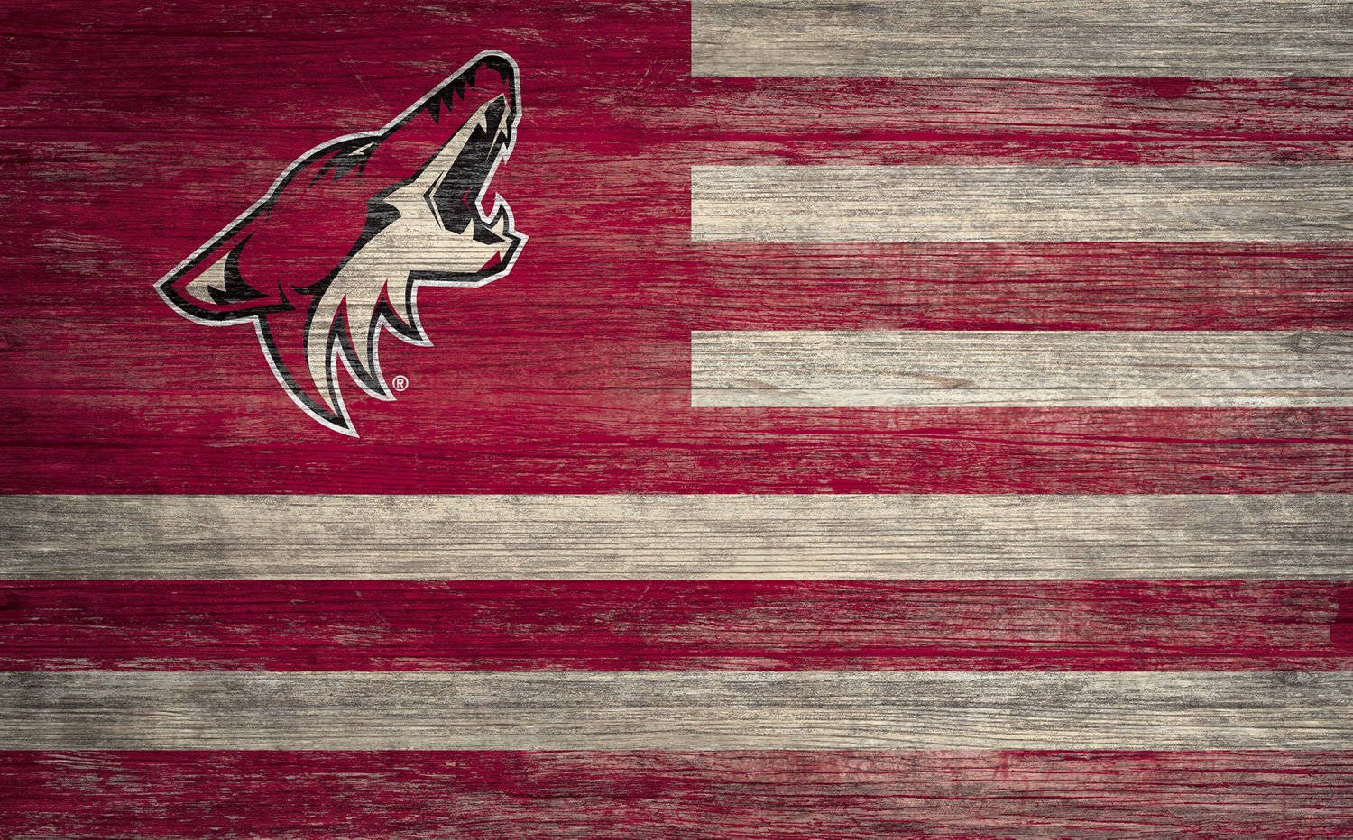 Arizona Coyotes American Flag Wallpaper