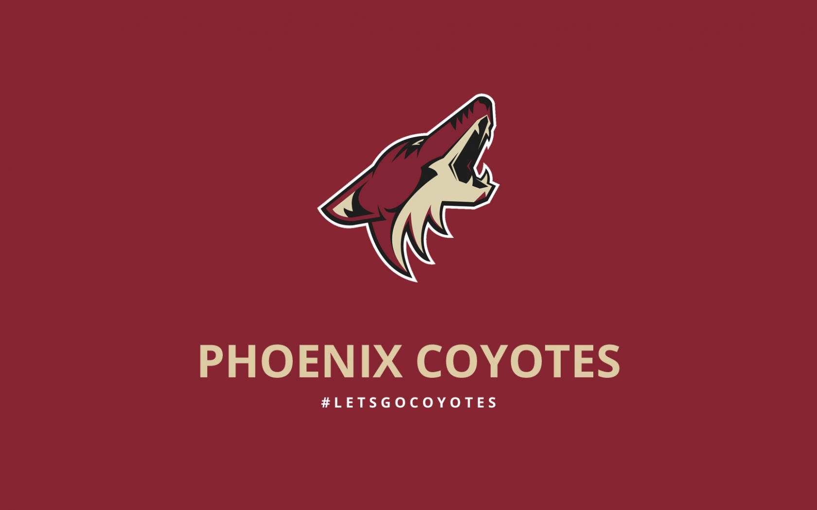 Arizona Coyotes On Red Wallpaper