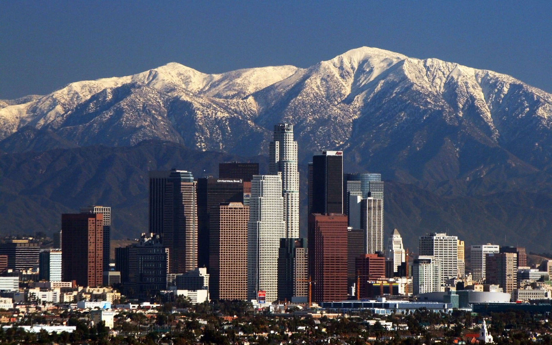 Arizona San Gabriel Mountains Skyline Wallpaper