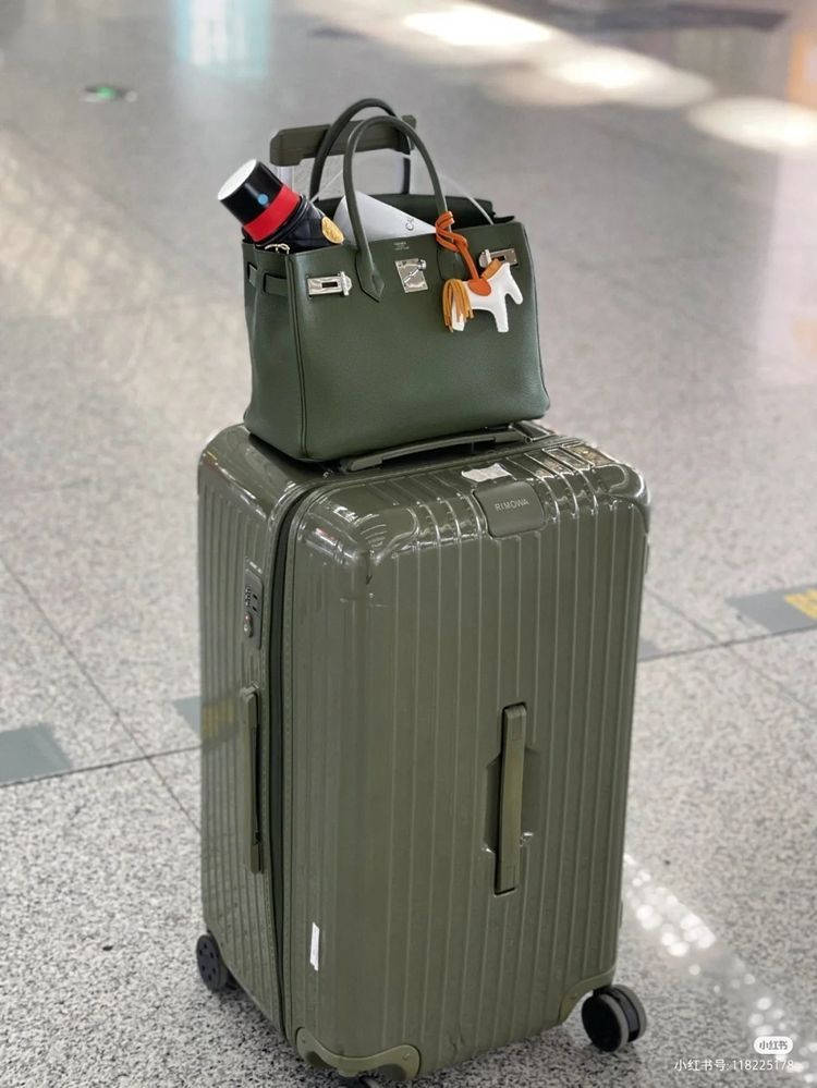 Army Green Rimowa Suitcase Wallpaper