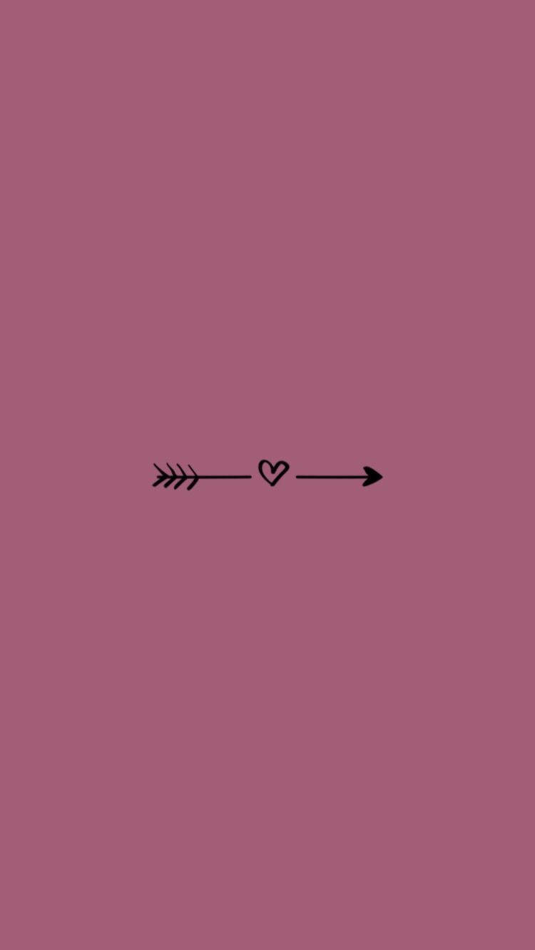 Arrow Heart Cute Iphone Lock Screen Wallpaper