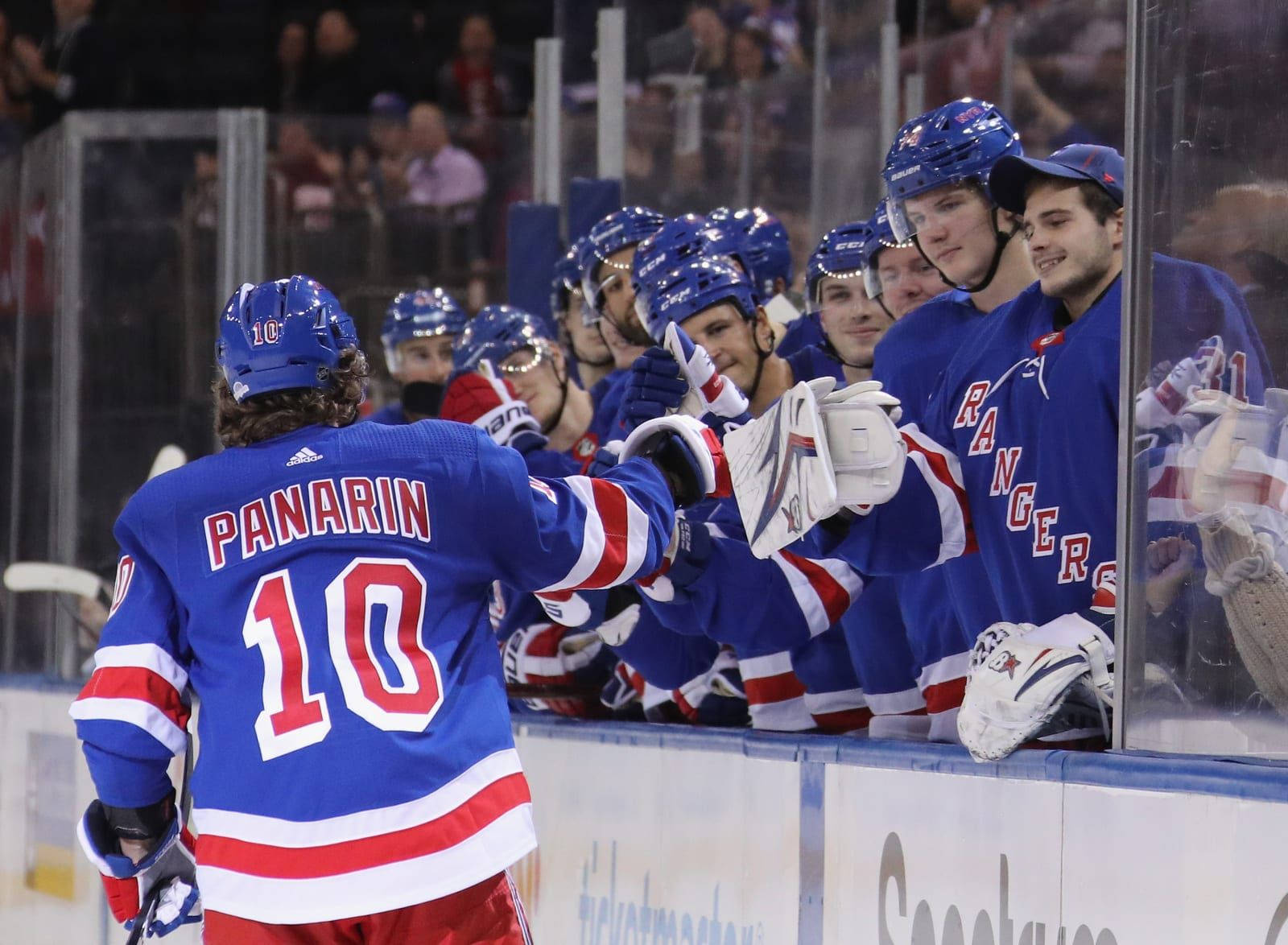 Artemi Panarin Waving To His Teammates Wallpaper