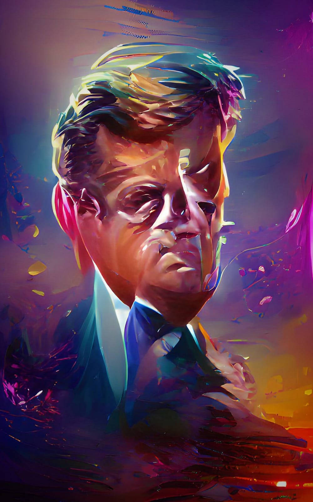 Artistic Interpretation Of President John F. Kennedy Wallpaper