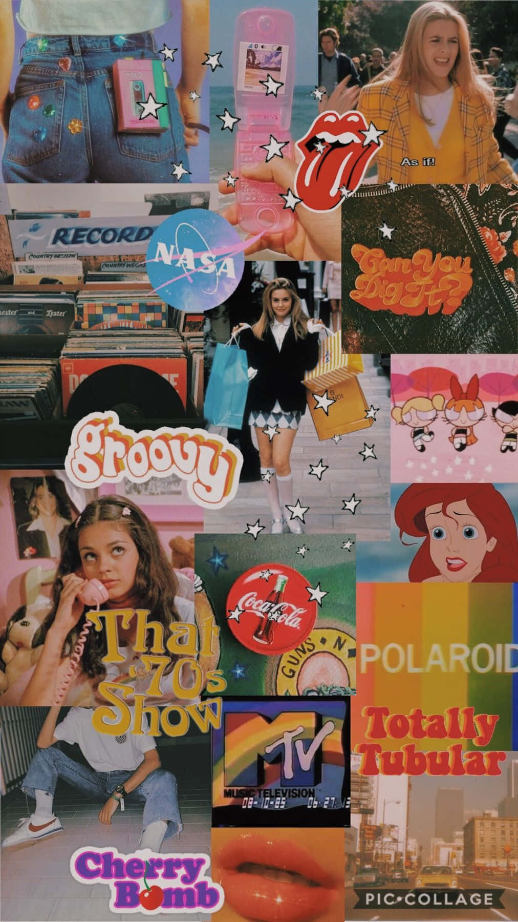 Artsy Vintage Collage Wallpaper