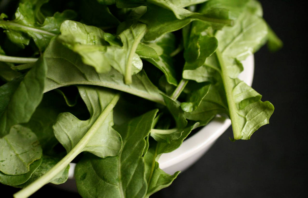 Arugula Leaves Close Up Wallpaper