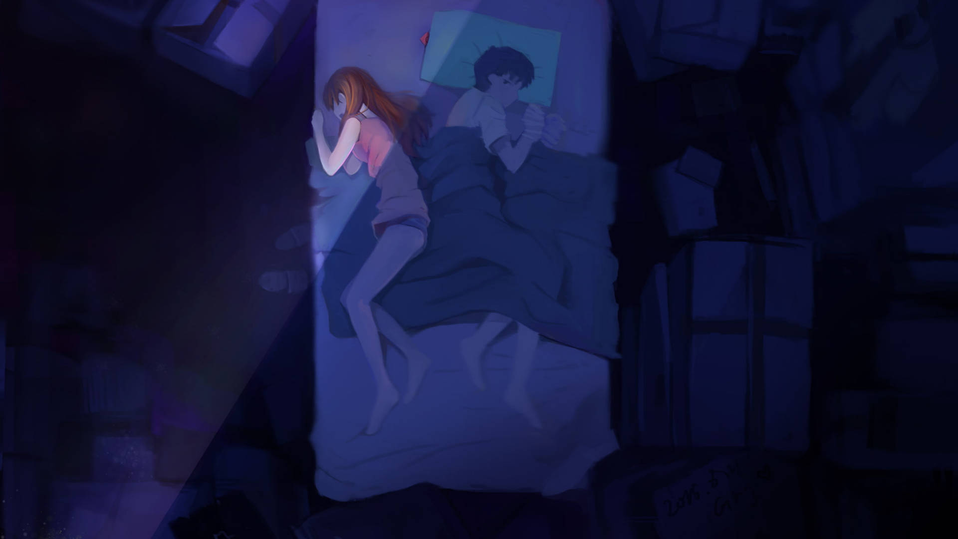 Download free Asuka And Shinji Sleeping Evangelion 4k Wallpaper -  MrWallpaper.com