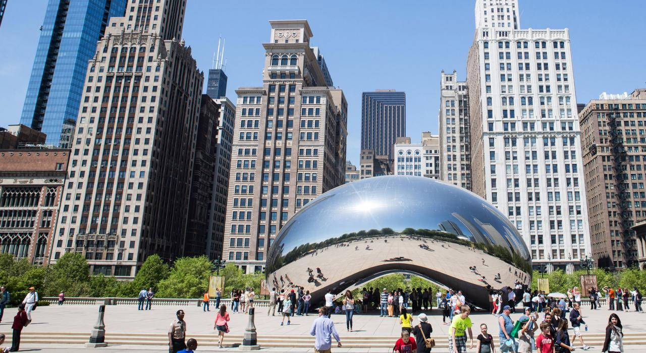 At&t Plaza In Chicago, Illinois Wallpaper