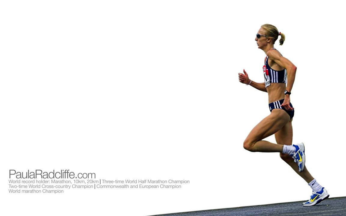 Athlete Woman In Marathon Wallpaper