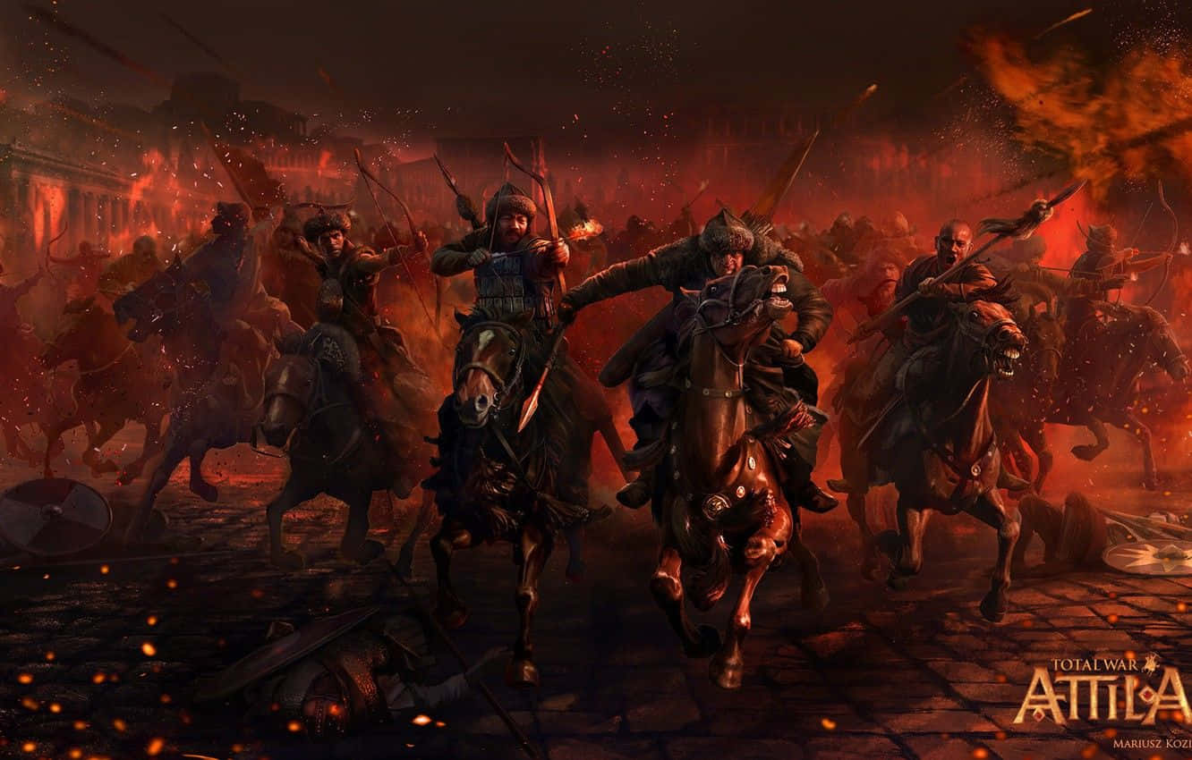 Attila Total War Red Dark Wallpaper