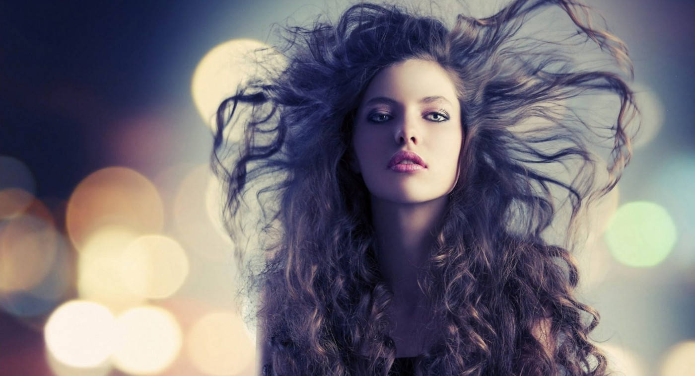 Attitude Girl With Hair Swept By The Wind Wallpaper