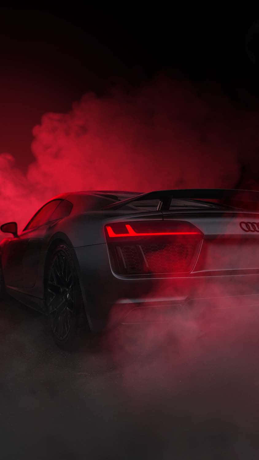 Audi R8 Red Smoke Iphone Wallpaper