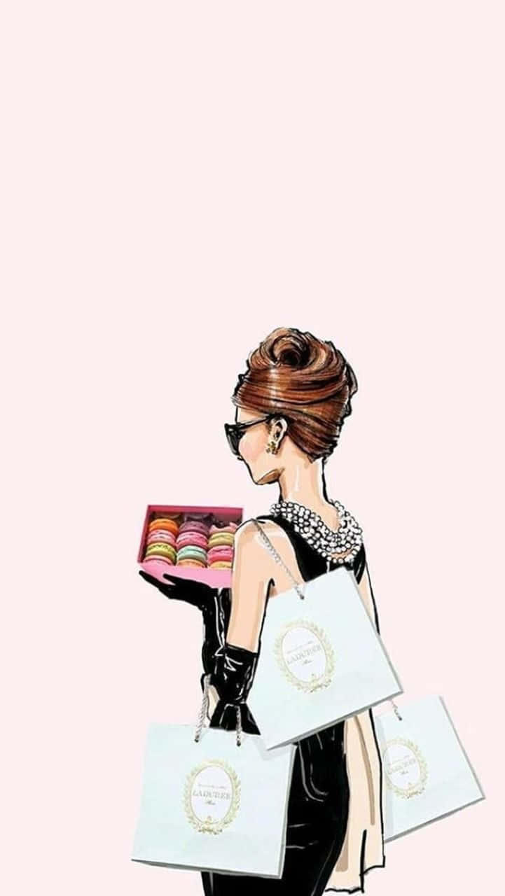 Audrey Hepburn And George Peppard In “breakfast At Tiffany’s” Wallpaper