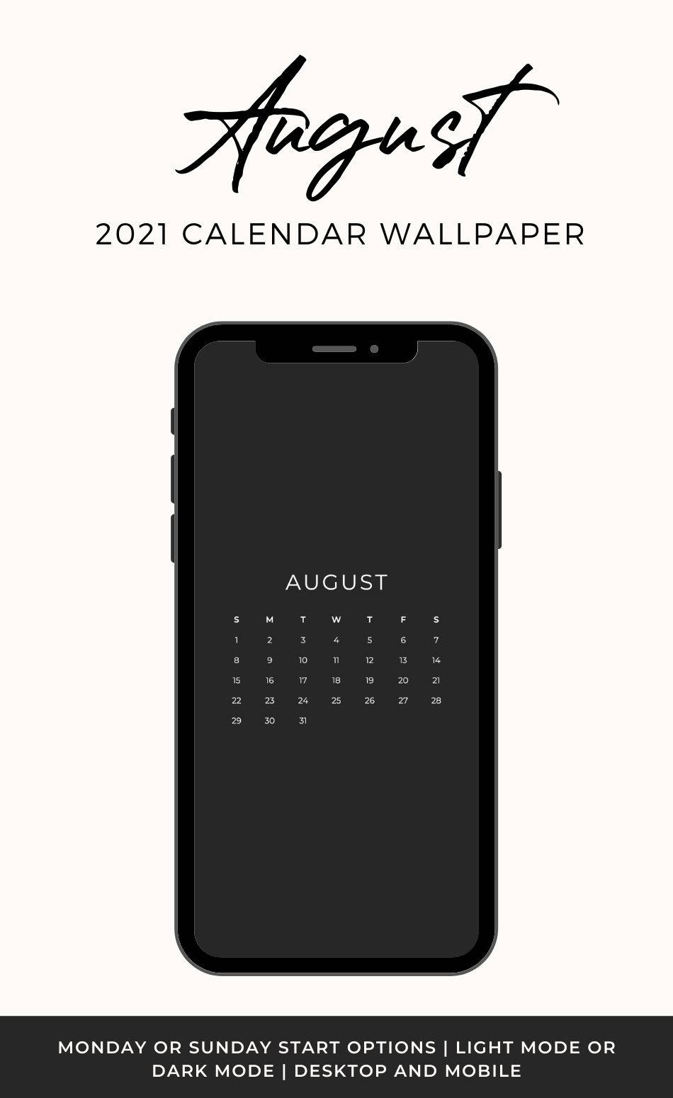 August 2021 Calendar Wallpaper Wallpaper